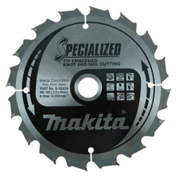 Диск пильный по дереву с гвоздями SPECIALIZED 185x15,88 мм 16T Makita (Макита) оригинал B-09335