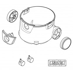 Контейнер в сборе VC2000L Makita оригинал W107419619
