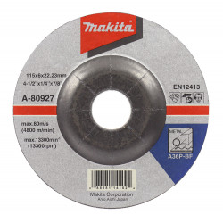 Шліфувальний диск по металу 115x6 36P Makita (Макита) оригинал A-80927