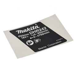Табличка з назвою DHR242 Makita (Макита) оригинал 815A38-6