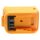 Адаптер переходник (ЗУ) USB 18В с фонариком для аккумулятора DeWalt