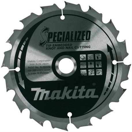 Диск пиляльний по деревині з цвяхами SPECIALIZED 270x30/25 мм 60T Makita (Макита) оригинал B-09531